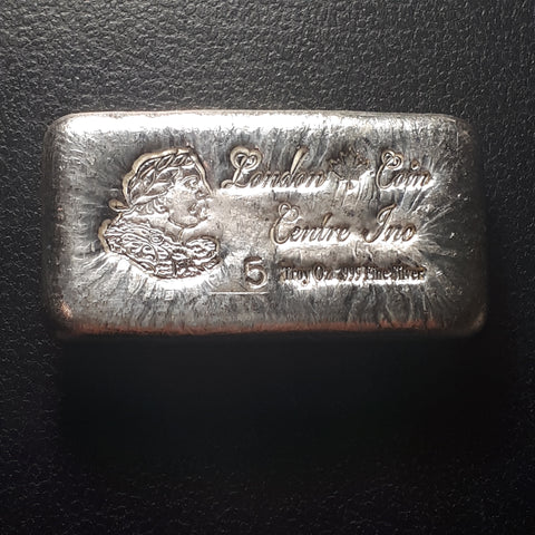 London Coin Centre Inc 5 troy oz .999 Pure Silver bar
